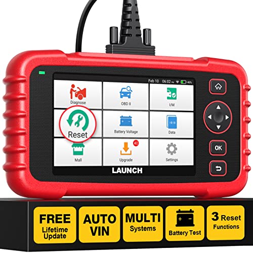 LAUNCH OBD2 Scanner CRP123X Elite, Lifetime Free Wifi Update scan Tool, FCA SGW, SAS Calibration/Throttle Reset/Oil Reset Diagnostic Scanner, Multi Systems Car Scanner, Battery Test, Auto VIN
