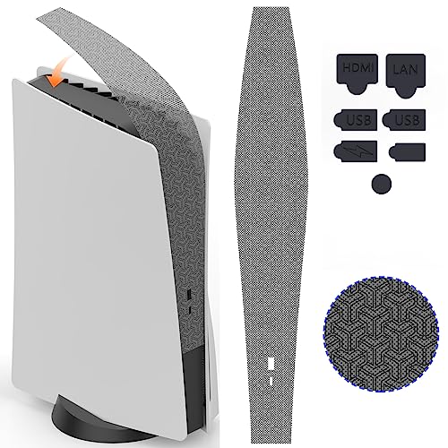 Dust Cover Net for PS5 Console, PS5 Heatsink Barrier Pets Hair Anti-dust Cover Dustproof for Playstation 5 Optical Drive Version/Digital Version Game Console Accessories. (Triangle Lattice)