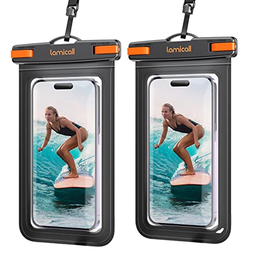 8.3 inches Large Size Waterproof Phone Pouch Case - [Easy Lock & Heavy Duty] IPX8 Water Proof Cell Phone Dry Bag for iPhone 14 13 12 11 XR XS X Pro Max Plus Mini, 2 Pcs