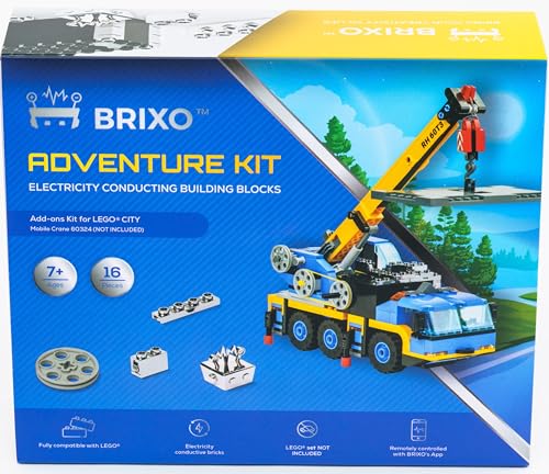 Dakott Conductive Chrome-Plated Building Bricks Kit for LegoCity Mobile Crane Truck. Compatible with 60324 Model- not Including The Set. Bring Life to Your LegoCity Mobile Crane Truck.