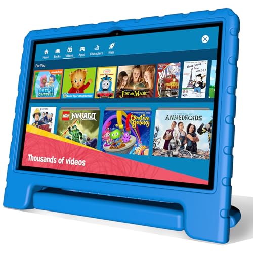 NOBKLEN Kids Tablet 10 Inch, Android 13, 4GB+64GB, 8-Core CPU, WiFi 6, 12H Battery Life, Parental Control, 1280 * 800 HD Display, Dual Cameras, Shockproof Case, Pre-Installed Educational Apps