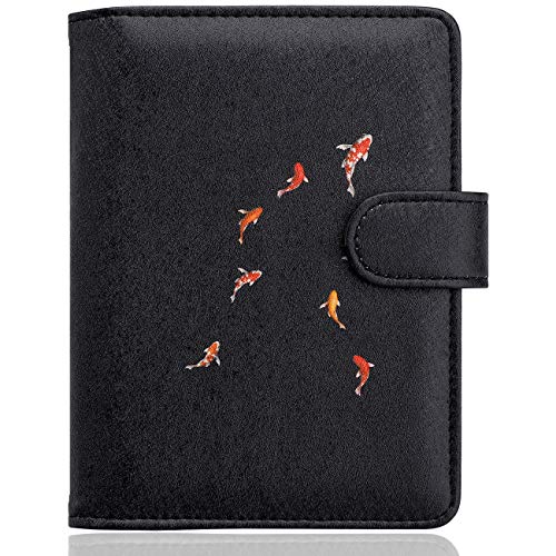 WALNEW Passport Holder Cover Case for Women Men, Travelling Travel Wallet with Card Holder and Pen, Carp