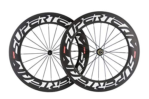 SUPERTEAM Carbon Wheelset Clincher 88mm 700C with Campy Cassette