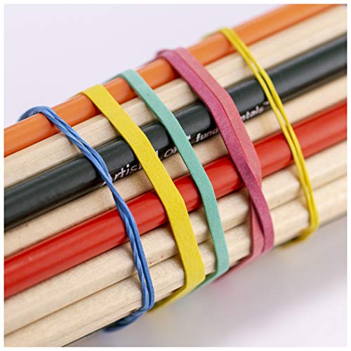 Officemate Assorted Size and Color Rubber Bands, 4 oz (82025), 0.05 x 5.75 x 1.75 inches, Assorted