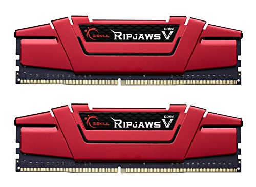 G.SKILL Ripjaws V Series (Intel XMP) DDR4 RAM 16GB (2x8GB) 3200MT/s CL16-18-18-38 1.35V Desktop Computer Memory UDIMM - Red (F4-3200C16D-16GVRB)