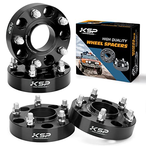 KSP 5X5.5 Wheel Spacers for Ram 1500, 1.5(38mm) 5x139.7mm to 5x139.7mm Hub Centric Forged Wheel Spacers, Hub Bore 77.8mm Thread Pitch M14X1.5 for 2012-2018 D-o-d-g-e Ram 1500, Package of 4Pcs Black