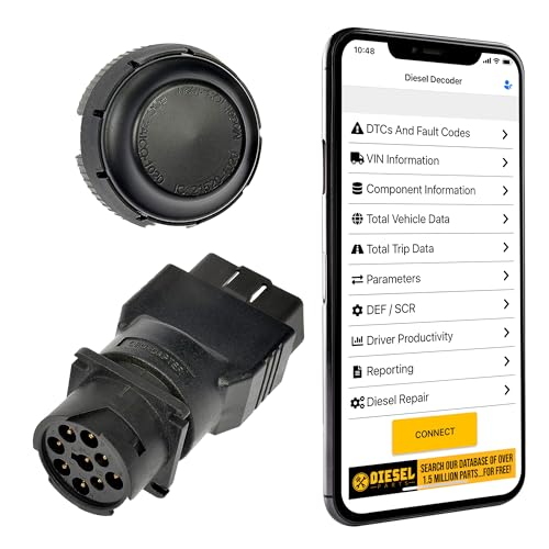 Diesel Laptops Heavy Duty Truck Scanner with DPF Regens Diesel Decoder Mobile Diagnostic Tool for Cummins, Volvo, Paccar, International and Repair Information for iOS & Android