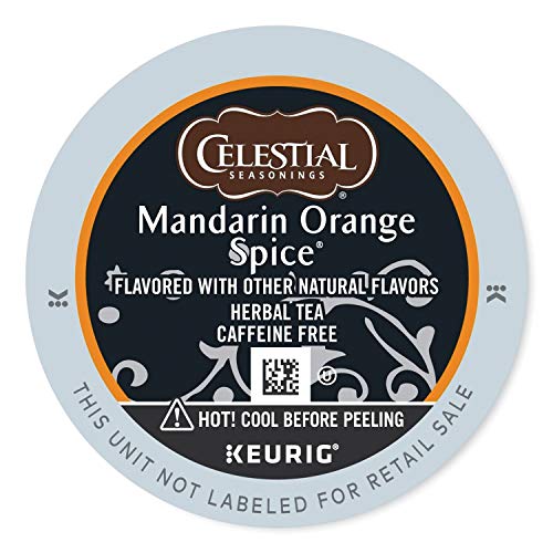 Celestial Seasonings Mandarin Orange Spice Herbal Tea, K-Cup Portion Pack for Keurig K-Cup Brewers, 24-Count