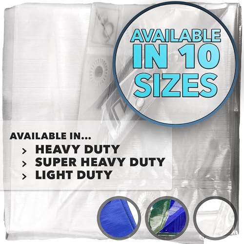 QUEEN OF TARPS | 8x10 Heavy Duty Tarp Waterproof, 120 GSM is 12 MIL, UV/Tear Resistant Tarp, Camping, Outdoor Furniture, Car, Tents, Painting, Firewood Protection | 8x10, Heavy Duty