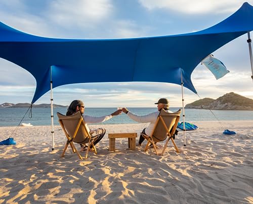 ShadeEco Nomad: Versatile All-Season Sun Shelter, Quick 5-Min Setup, UPF 50+ UV Protection, 25 MPH Windproof, Lightweight & Compact, Ideal for 2-4 People, 9x8.5 ft Adjustable Shade, Grass or Beach