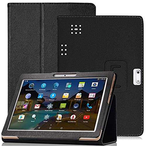 YELLYOUTH 10.1 inch Android Tablet Case,DETUOSI PU Leather Folio Cover Compatible with Yuntab 10.1 (K107/K17),Plum 10' Phablet,Lectrus 10,Victbing 10,Hoozo 10,Wecool 10.1,KUBI 10.1,Winsing LLLCCORP 10