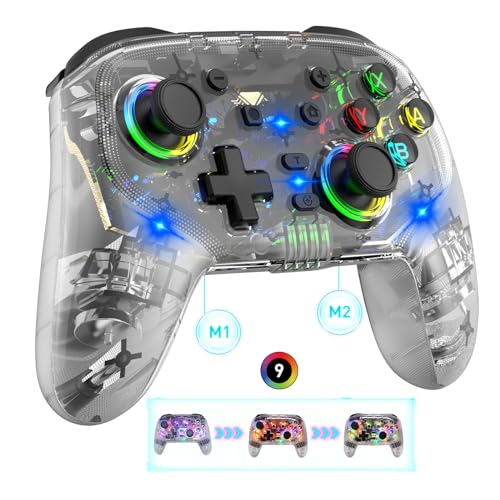 Koiiko Game Controller Gamepad for PC/PS3/PS4/PS5/Switch/iPad/iPhone/Android: Supports Wireless Connection, Cloud Gaming, Streaming on PS/Xbox/PC Console, Gaming Joystick with Back Button/Turbo/6-Axis