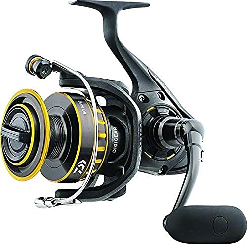 Daiwa BG2500 BG Saltwater Spinning Reel, 2500, 5.6: 1 Gear Ratio, 6+1 Bearings, 33.20' Retrieve Rate, 13.20 lb Max Drag,Black/gold
