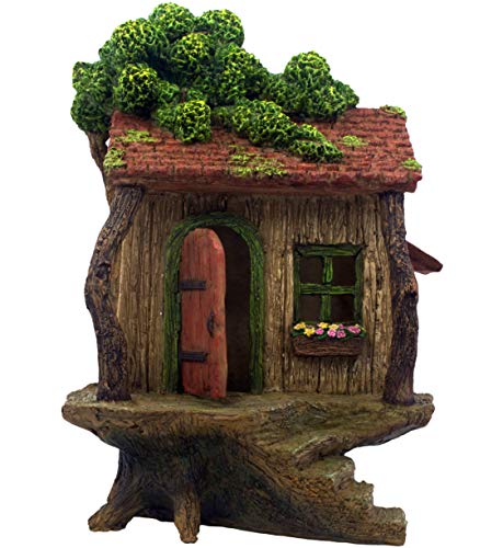 PRETMANNS Fairy Garden Fairy Houses – Fairy Garden Houses for Outdoor - Fairy House, with a Door That Opens – 9” High - Fairy Garden Supplies for Miniature Garden Accessories