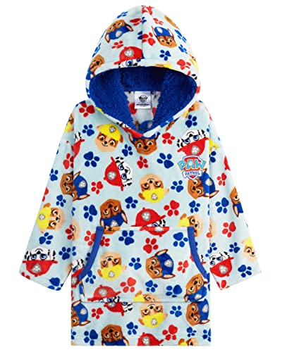 Paw Patrol Hoodie Blanket - Fleece Oversized Hoodies for Kids (Blue, 4-6 Years)