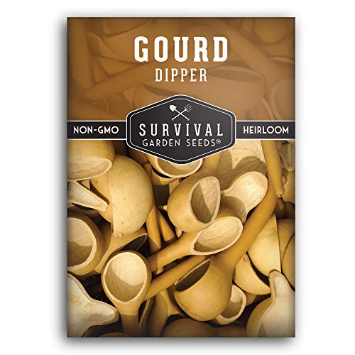 1 Pack Dipper Gourd Seed for Planting - Packet with Instructions to Grow Birdhouse Gourds in Your Home Vegetable Garden - Non-GMO Heirloom Variety - Survival Garden Seeds
