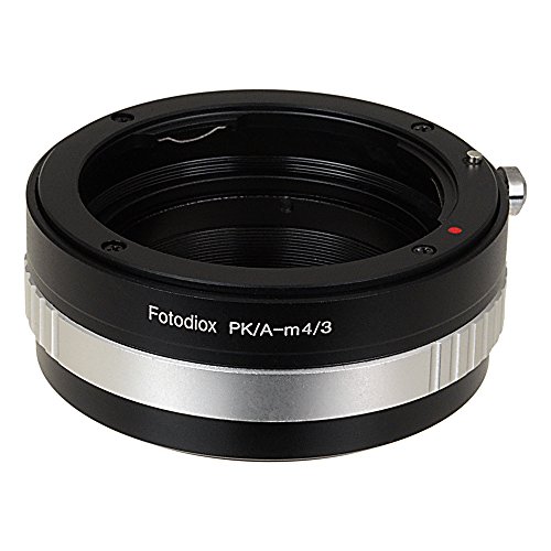 Fotodiox Lens Mount Adapter Pentax K AF Lens to MFT (Micro-4/3, M4/3) Mount Mirrorless Camera (Such as OM-D E-M10, Lumix GH4, and BMPCC) w/Aperture Control Dial
