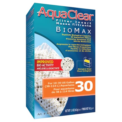 Aquaclear A1371 30-Gallon Biomax, 65g (2.3OZ) , White