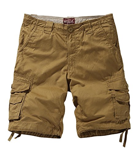 Match Men's Twill Comfort Cargo Short Without Belt #S3612 (Label Size 4XL/40 (US 38), Khaki)