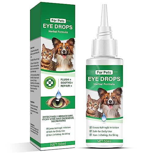 Dóg Eye Drops, Eyé Drops for Dogs, Dóg Eye Infection Tréatment, Relieve Red Eyes & Allergy Symptoms for All Animal, Dog Eyé Wash for Cleaning Tear Streaks、Removing Eye Stains & Relieving Dryness, 30ml