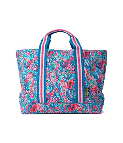 Lilly Pulitzer Mini Mercato Tote Surf Blue Flim Flam One Size