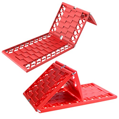 WawaAuto All-Weather Foldable Auto Traction Mat Tire Grip Aid, Car Escape Mat, Non-Slip Mat, Ideal to Unstuck Your Car from Snow, Ice, Mud, and Sand (2-Pack)