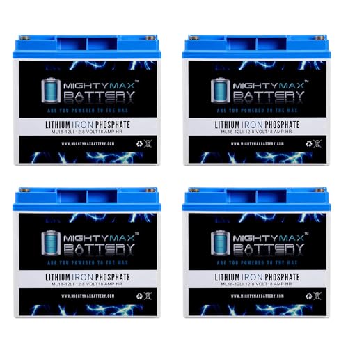 12V 18AH Lithium Replacement Battery Compatible with Vector VEC012POB Power on Board Jump Starter - 4 Pack