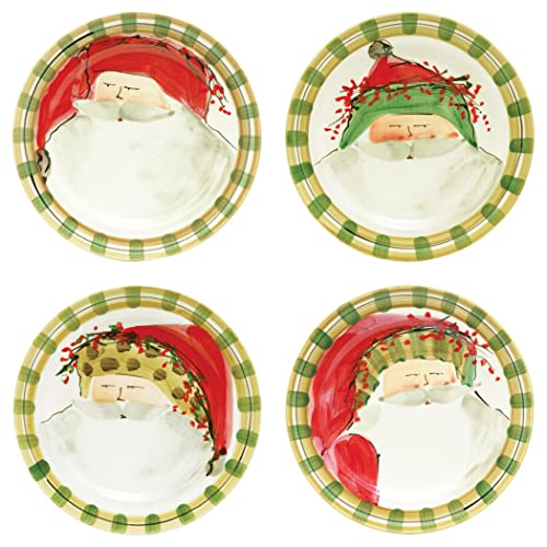 Vietri Old St. Nick Holiday Collection Italian Dinnerware Sets (Dinner Plates, Set of 4)