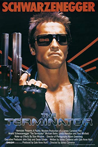 The Terminator Poster Vintage Classic Movie Posters Iconic Theater Decor Cool Wall Decor Art Print Poster 24x36