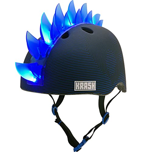 Krash! Skull Maze Blue LED Bike Helmet, Youth 8+ (54-58cm)