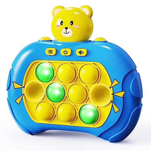 Plunack Fidget Toys Light Up Pop It Game, Handheld Games for Kids, Quick Push Bubbles Game Console, Autism Sensory Toys Birthday Gifts for 6 7 8 9 10+ Year Old Boys Girls Kids Teens Adults