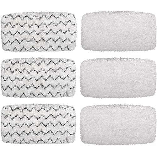 Flammi Steam Mop Pad for Bissell PowerFresh Vac & Steam 2747A, 1132 1543 1632 1652 Symphony Vacuum and Steam Mop Series For Hard Floor, Model# 1252, 6 Pack