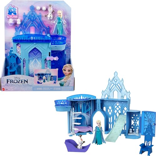 Mattel Disney Frozen Toys, Elsa Ice Palace Storytime Stackers, Castle Doll House Playset with Small Doll & 8 Accessories