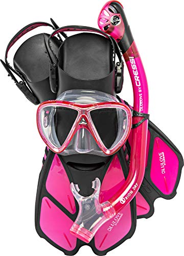Cressi Bonete Pro Dry Set, Translucent Pink, L/XL