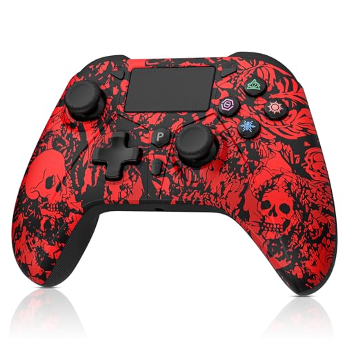 Custom Wireless for PS4 Controller Compatible with Playstation 4/PS4 Slim/PS4 Pro/PC/iOS/Android with Turbo/6-Axis Motion Sensor/1000mAh Battery/3.5mm Headphone Audio