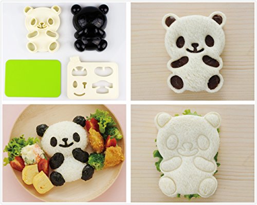 Excelity Cute Panda Bear DIY Sandwich & Rice Cutter, Cake Bread Toast Mold Maker