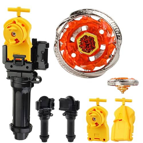 Battling Spinning Top Toys - Bey Burst Toy Starter BB59 Burn Fireblaze 135MS Booster Battle Metal Fusion Fight with Gold String Launcher & Grip Gyro Set (BB-59)