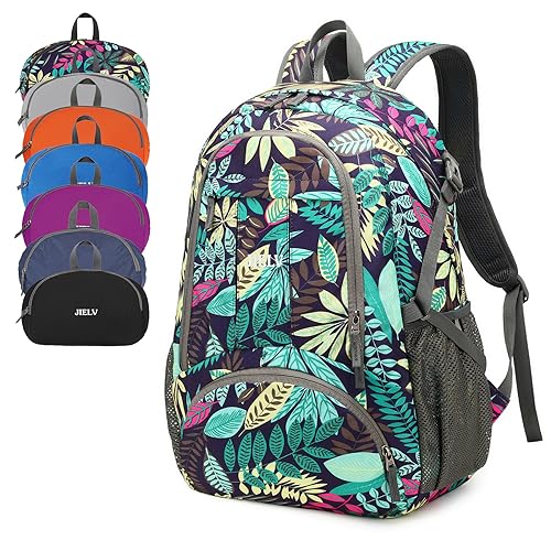 JIELV 30L Lightweight Packable Backpack Small Foldable Hiking Backpack Waterproof Daypack Travel Camping Outdoor for Women Men Valentines Day Gifts(Green)