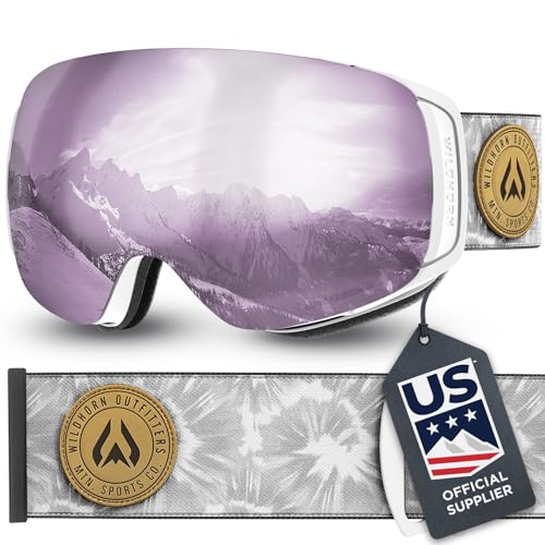 Wildhorn Roca Ski Goggles Women. Anti-Fog/Scratch 100% Snowboarding Goggles- UV Magnetic Lens Snowboard Snow Goggles Women