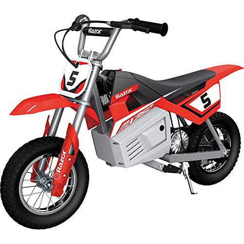 Razor MX350 Dirt Rocket 24 Volts Electric Motocross Motorcycle Dirt Bike Toy which Speeds up to 14 MPH, for Kids Ages 13 and Above, Red