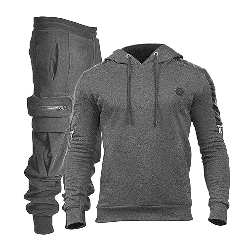 VoLIta Men's Tracksuit 2 Piece Hoodie Athletic Jogging Sweatsuits for Men Casual Sports Long Sleeve Pullover Suit Set