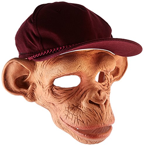 Zagone Chee-Chee Monkey Mask, Silly Monkey with Baseball Hat
