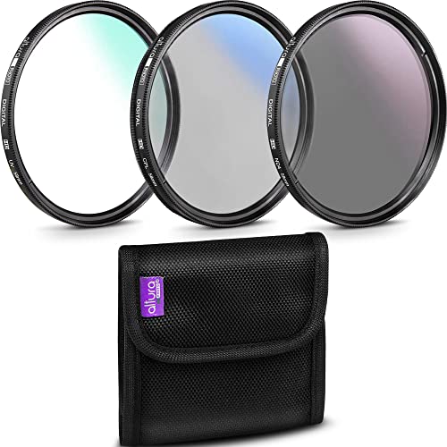 Altura Photo 62MM Lens Filter Kit - Includes 62MM ND Filter, 62MM Polarizer Filter, 62MM UV Filter - UV, CPL Polarizing Filter, Neutral Density for Camera Lens with 62MM Filters + Lens Filter Case