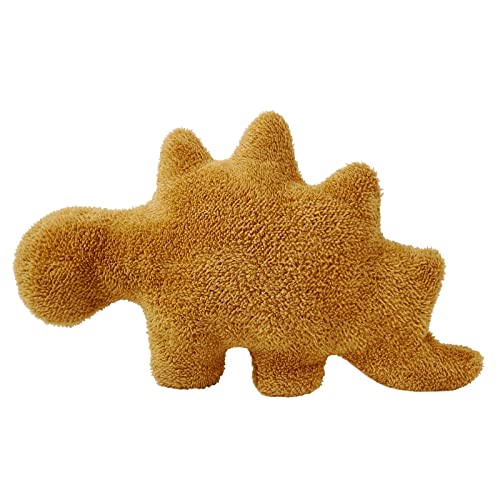 Isaacalyx Stegosaurus-18 inch Dino Chicken Nugget Plush, Soft Dinosaur Chicken Nuggets Pillow for Birthday Gifts, Dinosaur Theme Party Decorations (Stegosaurus, Small)