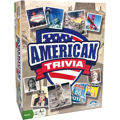 Outset Media American Trivia Game (Amazon Exclusive) – 5 categories to choose from and 1,000 questions – for ages 14 and up