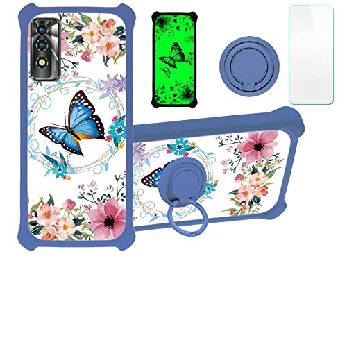 jioeuinly Maxwest Astro 6r Case Compatible with Maxwest Astro 6r Phone Case Cover [with Tempered Glass Screen Protector][Hard PC + Soft Silicone][Luminous Effect] YGL-LHD