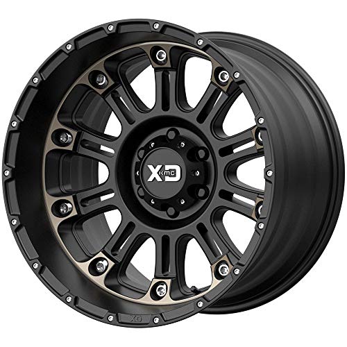 XD Wheels Xd829 Hoss Ii Satin Black MACHINED Dark Tint Wheel with Alloy Steel (22 x 12. inches /8 x 125 mm, -44 mm Offset)