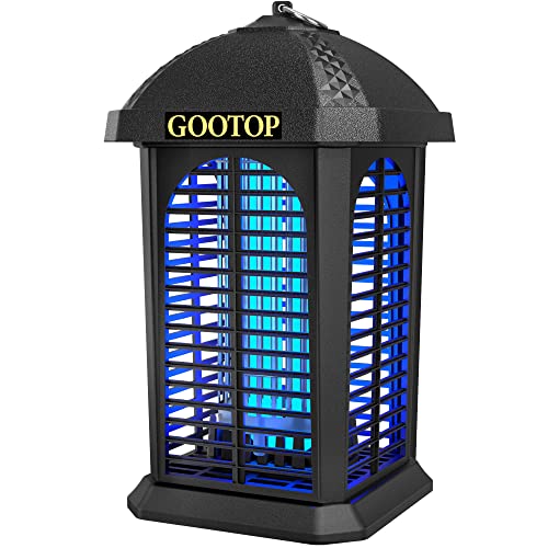 GOOTOP Large Bug Zapper for Outdoor, Electric Mosquito Zapper, Fly Traps/Killer, 3 Prong Plug, 90-130V, ABS Plastic Outer
