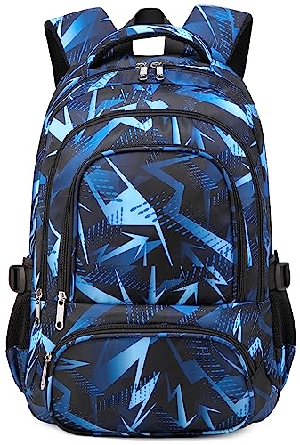 BLUEFAIRY Kids Backpack for Boys Elementary Primary Middle School Bags for Child Bookbags Back to School Gifts with Tablet Sleeve Large Compartment Mochila Para Niños Age 6-10 Aegean Blue