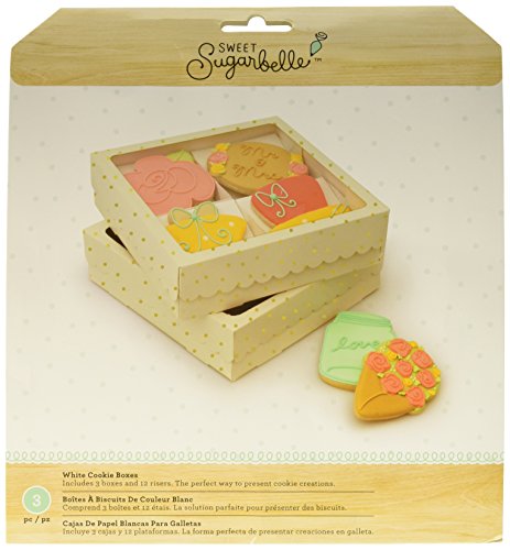 American Crafts Sweet Sugarbelle Four Cookie Box White with Gold Dots